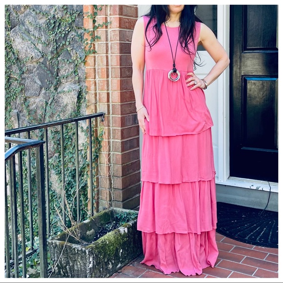 BEAUTIFUL ROSE LAYERED TANK MAXI DRESS - Picture 4 of 8